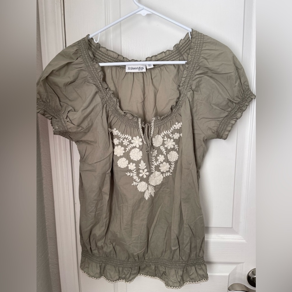 St Johns bay cotton blouse size small 100% cotton